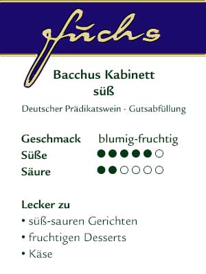 Bacchus Kabinett süß