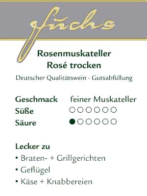 Rosenmuskateller Rosé trocken